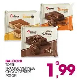 Rosa Cash Balconi torte tiramisù/viennese choco dessert offerta