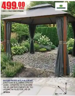 Self Gazebo Paxos Gardenia offerta
