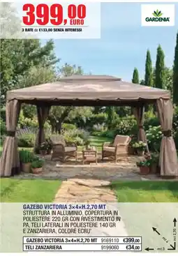 Self Gazebo Victoria 3x4xH.2,70 MT offerta