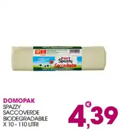 Rosa Cash Domopak Spazzy Saccoverde offerta