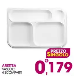 Rosa Cash Vassoio 4 scomparti Aristea offerta