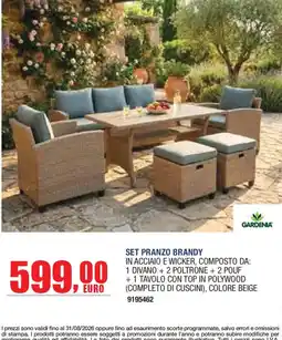 Self Set pranzo Brandy offerta