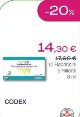 BENU Farma Codex 5 miliardi 8 ml offerta