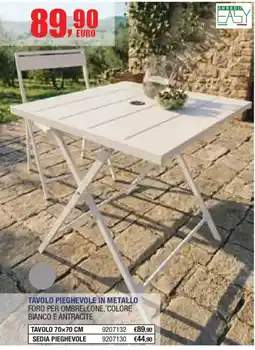 Self Tavolo pieghevole in metallo offerta