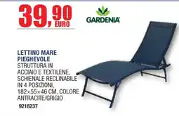 Self Lettino mare pieghevole Gardenia offerta