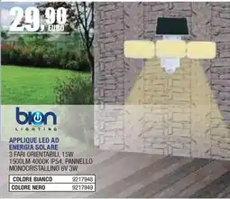 Self Applique led ad energia solare bion lighting offerta