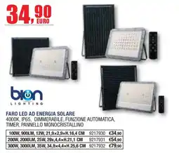 Self Faro led ad energia solare bion lighting offerta