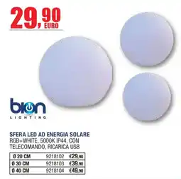 Self Sfera LED ad energia solare Bion Lighting offerta