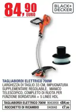Self Black+Decker tagliabordi elettrico 700W offerta
