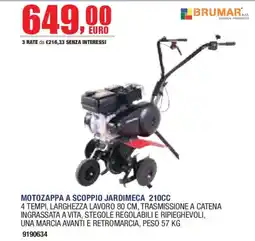 Self Motozappa a scoppio Jardimeca 210cc offerta