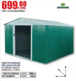 Self Casetta Scirocco Gardenia offerta