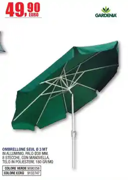 Self Ombrellone Seul Ø 3 Mt Gardenia offerta