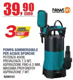 Self Pompa sommergibile Newton per acque sporche offerta