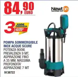 Self Pompa sommergibile inox acque scure Newton Tools offerta