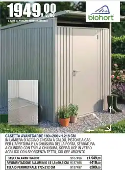 Self Casetta Avantgarde biohort offerta