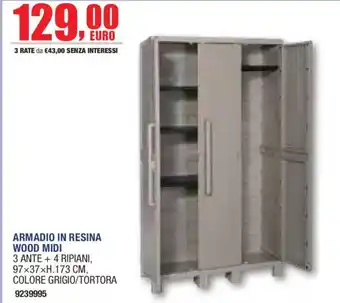 Armadino in resina Wood Midi
