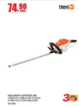 Self Tagliasiepi a batteria 40V Newton offerta