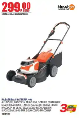 Self Rasaerba a batteria 40V Newton offerta