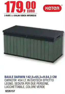 Self Baule Darwin Keter offerta