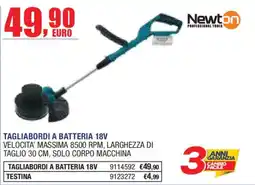 Self Tagliabordi a batteria 18V Newton offerta