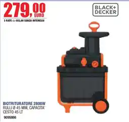 Self Biotrituratore Black+Decker 2800W offerta