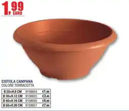 Self Ciotola campana colore terracotta offerta