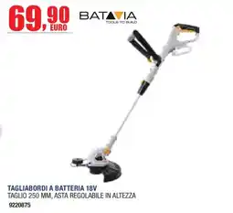 Self Tagliabordi a batteria 18V Batavia offerta