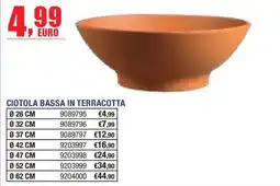 Self Ciotola bassa in terracotta offerta