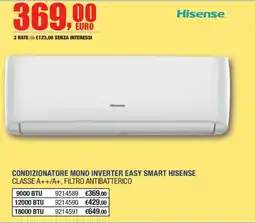Self Condizionatore mono inverter easy smart hisense offerta