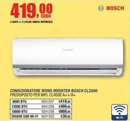 Self Condizionatore mono inverter Bosch CL2000 offerta