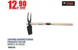 Self Zappino quadro/corna forgiato 140 cm manico in faggio offerta