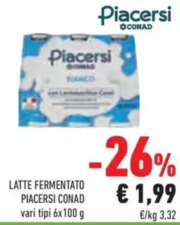 Conad Margherita Latte fermentato Piacersi Conad offerta