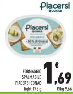 Conad Margherita Formaggio spalmabile Piacersi Conad light offerta