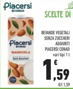 Conad Margherita Beveranda vegetale mandorla senza zuccheri aggiunti Piacersi Conad offerta