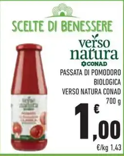 Conad Margherita Passata di pomodoro biologica verso natura offerta