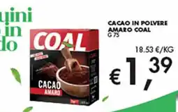 Coal City Cacao amaro Coal offerta