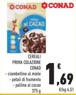 Conad Margherita Cereali prima colazione Conad offerta