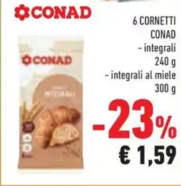 Conad Margherita Cornetti integrali Conad offerta