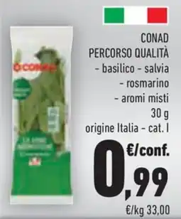 Conad Margherita Conad percorso qualità basilico - salvia - rosmarino - aromi misti offerta