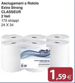 Docks Cash&Carry Asciugamani a Rotolo Extra Strong Classeur offerta
