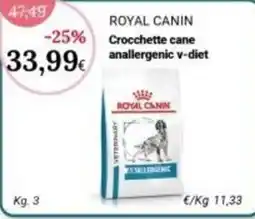 Re Mercato Lucrezia Royal Canin Crocchette cane anallergenic v-diet offerta