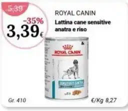 Re Mercato Lucrezia Royal Canin Lattina cane sensitive anatra e riso offerta