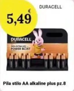 Re Mercato Lucrezia Duracell pila stilo AA alkaline plus offerta