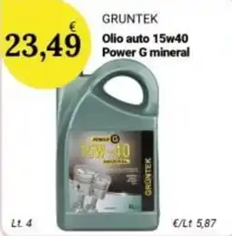 Re Mercato Lucrezia Olio auto 15w40 Power G mineral offerta
