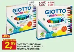 Ni Hao Market Giotto Turbo Maxi pennarelli lavabili offerta