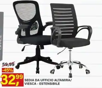Sedia da ufficio Altamira/Viesca - estensibile