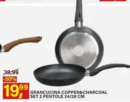Ni Hao Market Grancucina Copper&Charcoal Set 2 Pentole offerta