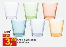 Ni Hao Market Set 6 bicchieri Cremona offerta