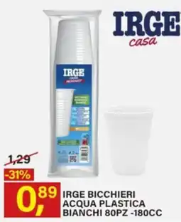 Ni Hao Market IRGE bicchieri acqua plastica bianchi offerta