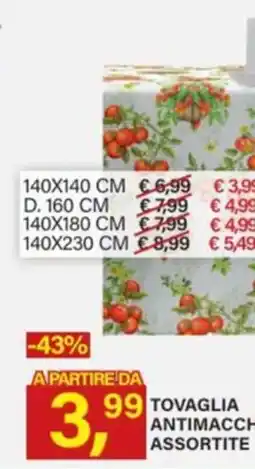 Ni Hao Market Tovaglia antimacchia assortite offerta